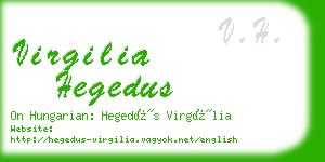 virgilia hegedus business card